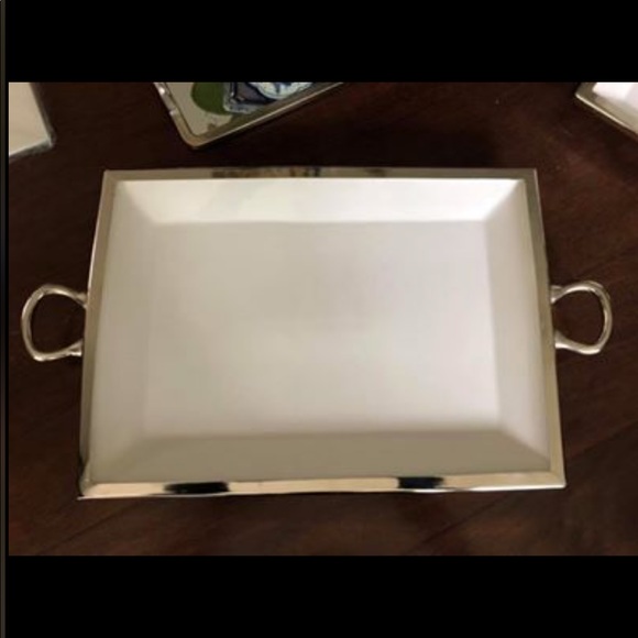 Pottery Barn Dining Georgia Rectangular Tray With Handles Poshmark
